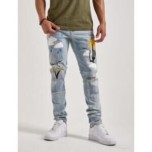 MENS EMBELLISH NYC CLOUD ART DENIM JEANS (size 42/32)